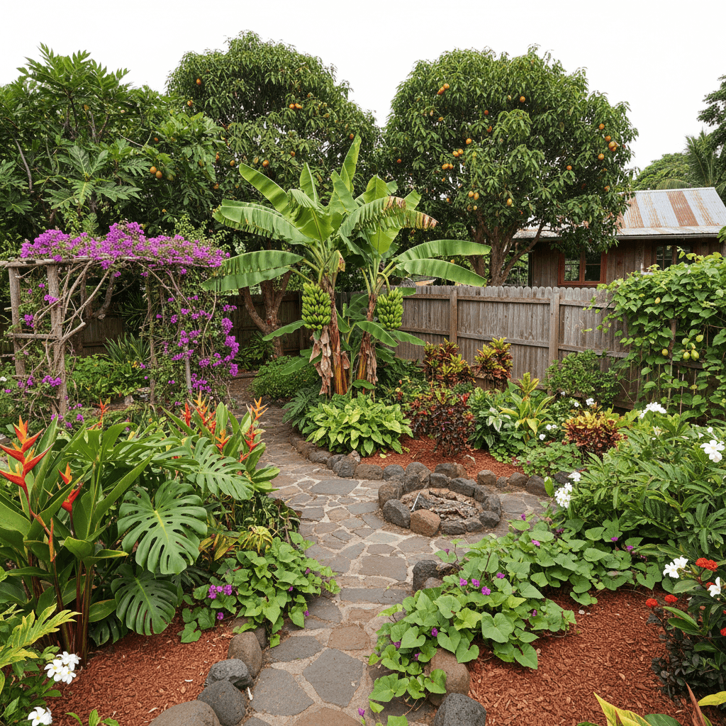 Tropical Cottage Garden landscaping style