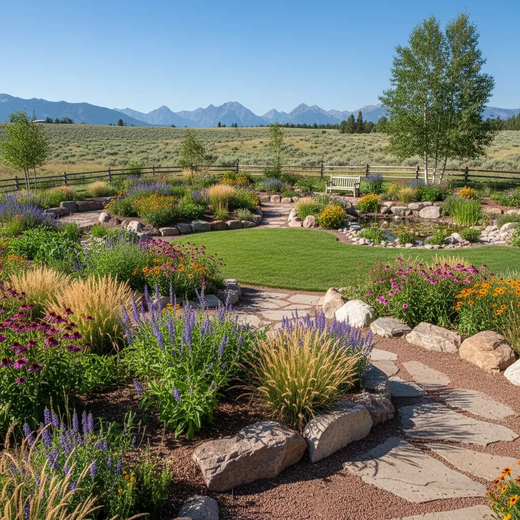 Idaho native garden landscape