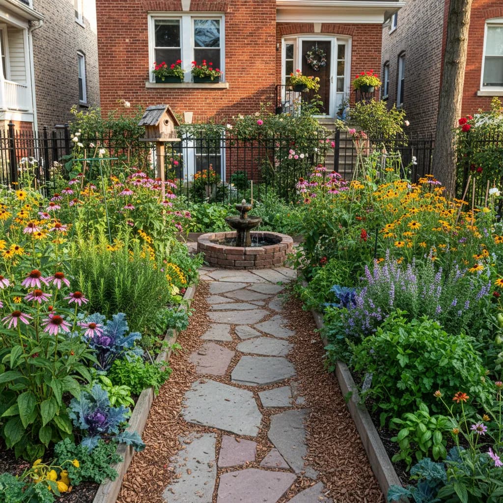Urban Cottage Garden landscaping style