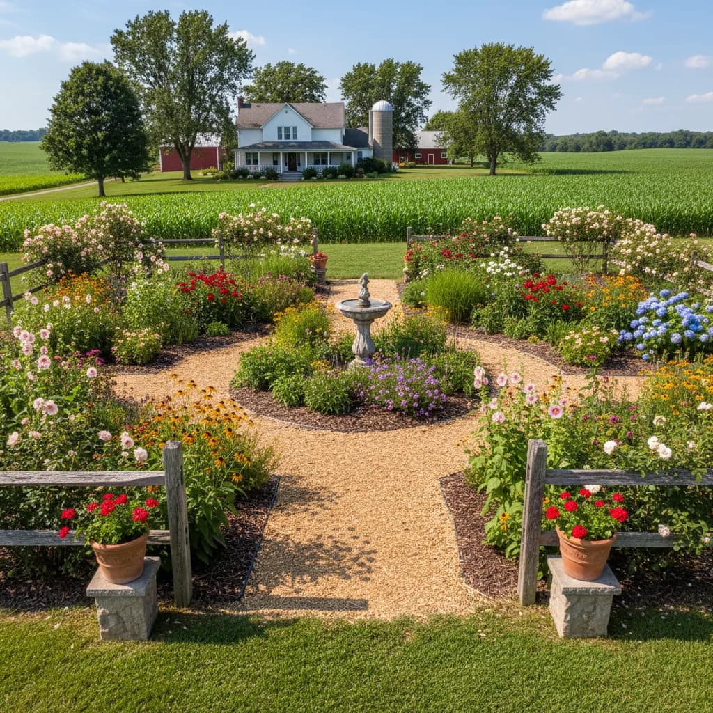 Farmhouse Garden landscaping style