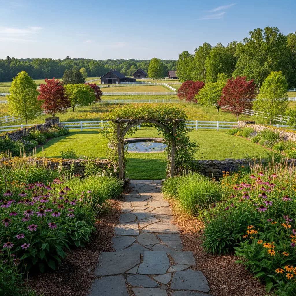 Kentucky native garden landscape
