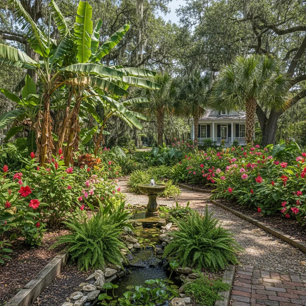 Tropical Paradise landscaping style
