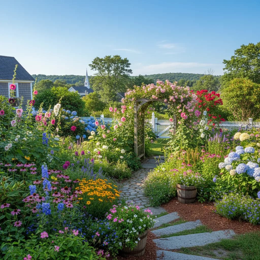 New England Cottage Garden landscaping style