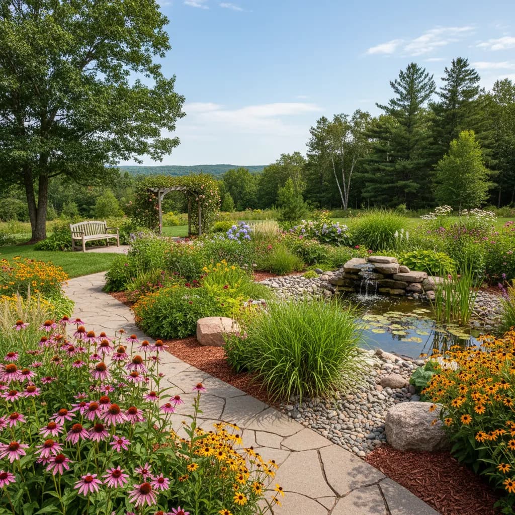 Minnesota native garden landscape