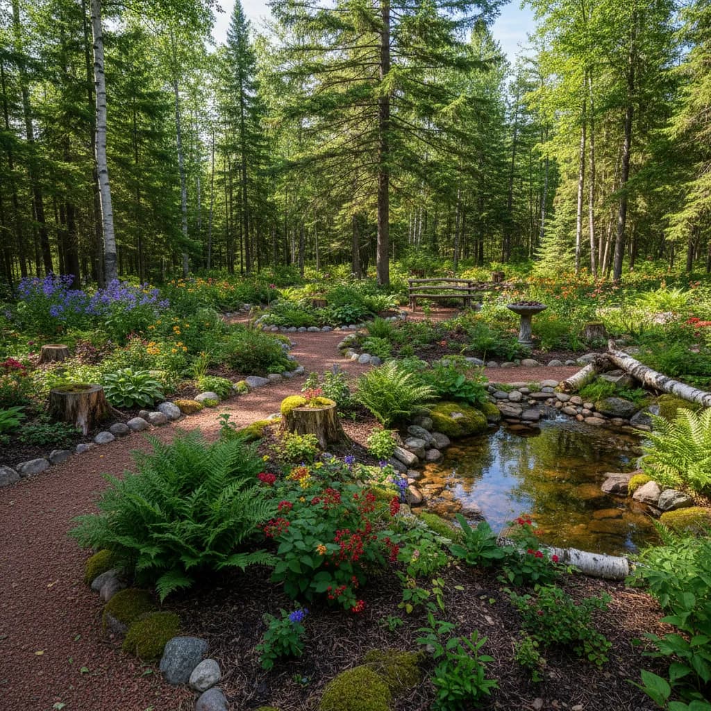 North Woods Garden landscaping style