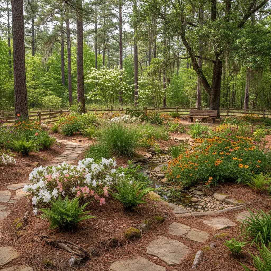 Piney Woods Garden landscaping style