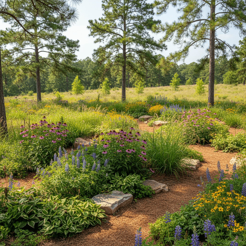 Piney Woods Woodland landscaping style