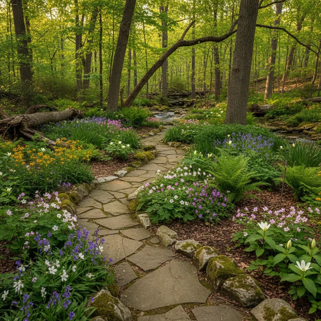 Ozark Woodland landscaping style