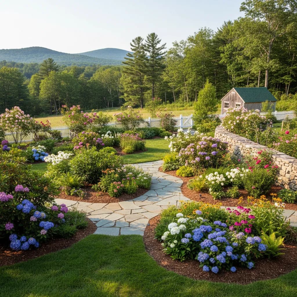 New Hampshire native garden landscape
