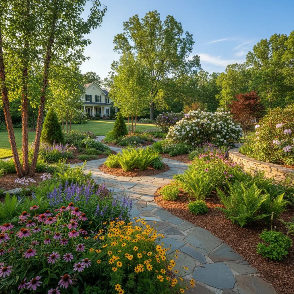 North Carolina native garden landscape