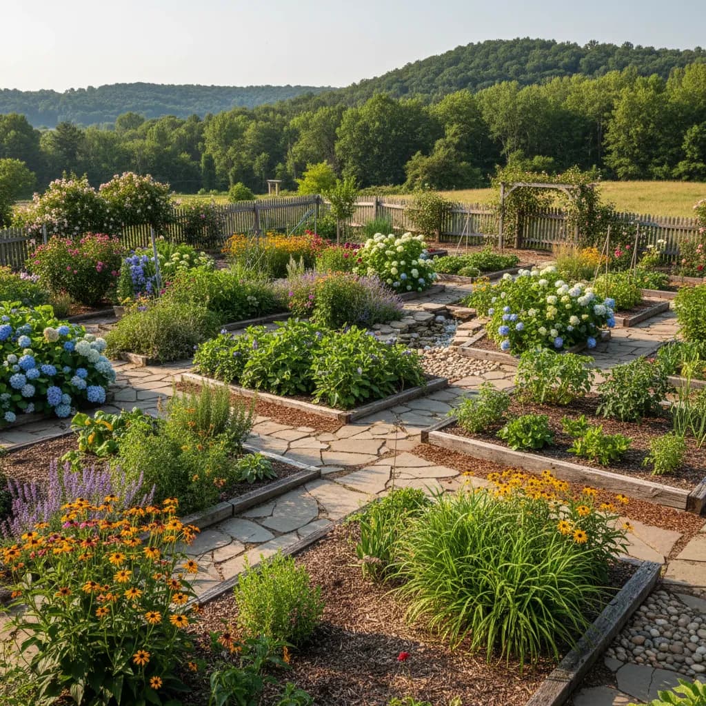 Ohio native garden landscape