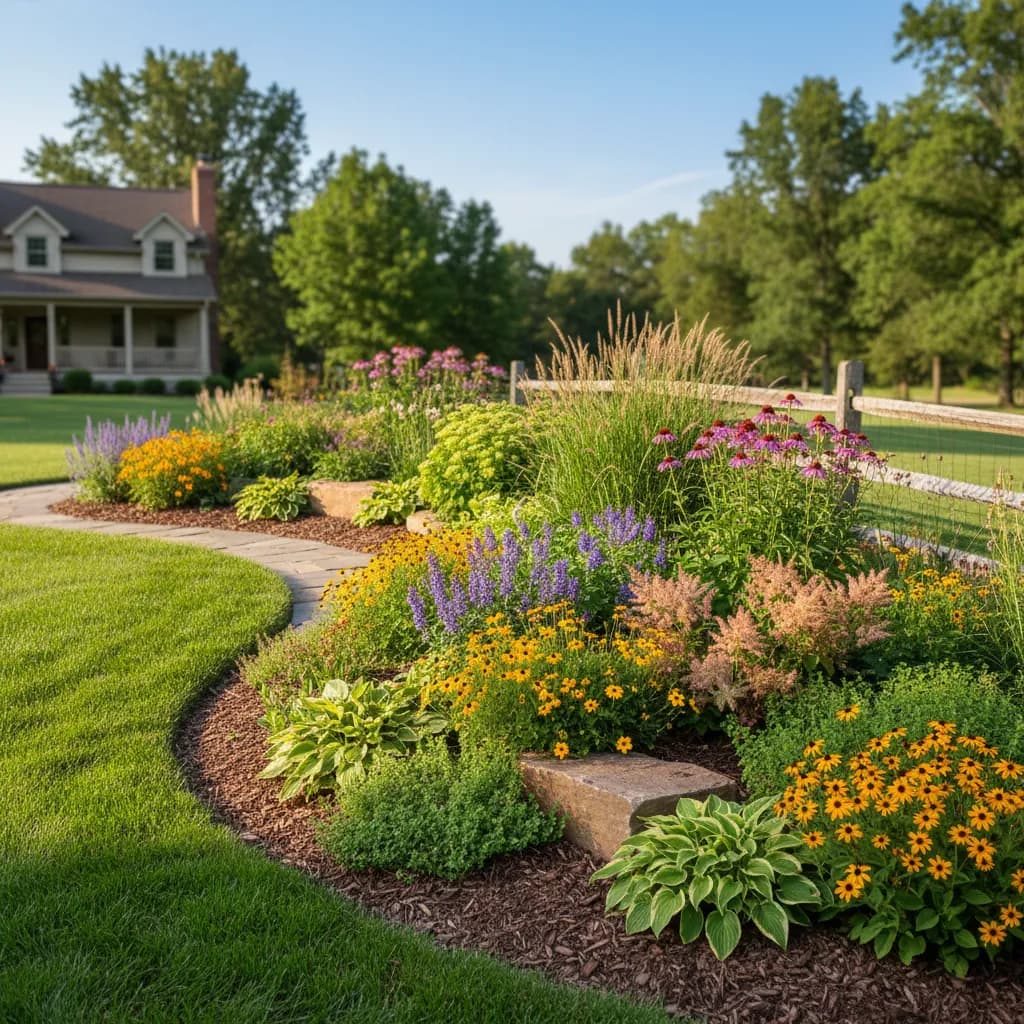 Midwest Perennial Border landscaping style