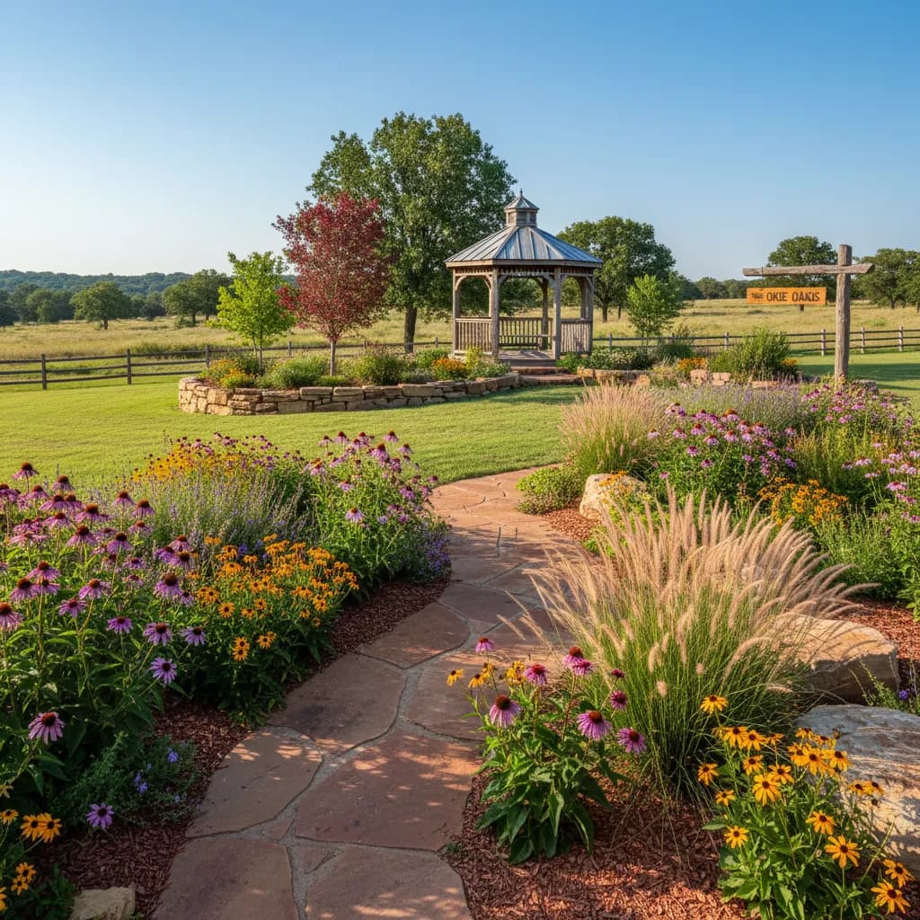 Oklahoma native garden landscape
