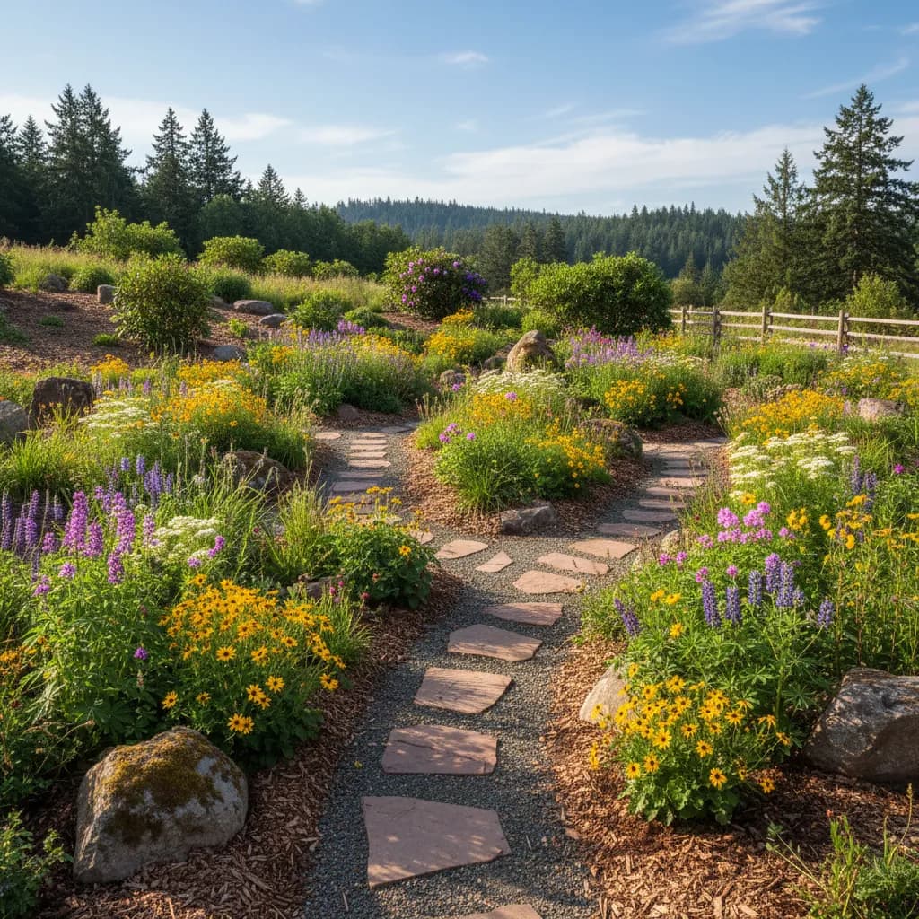 Native Oregon Meadow landscaping style