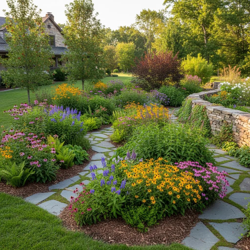 Pennsylvania native garden landscape