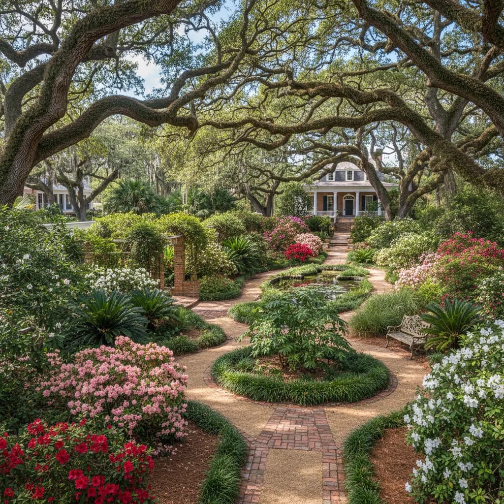 South Carolina native garden landscape