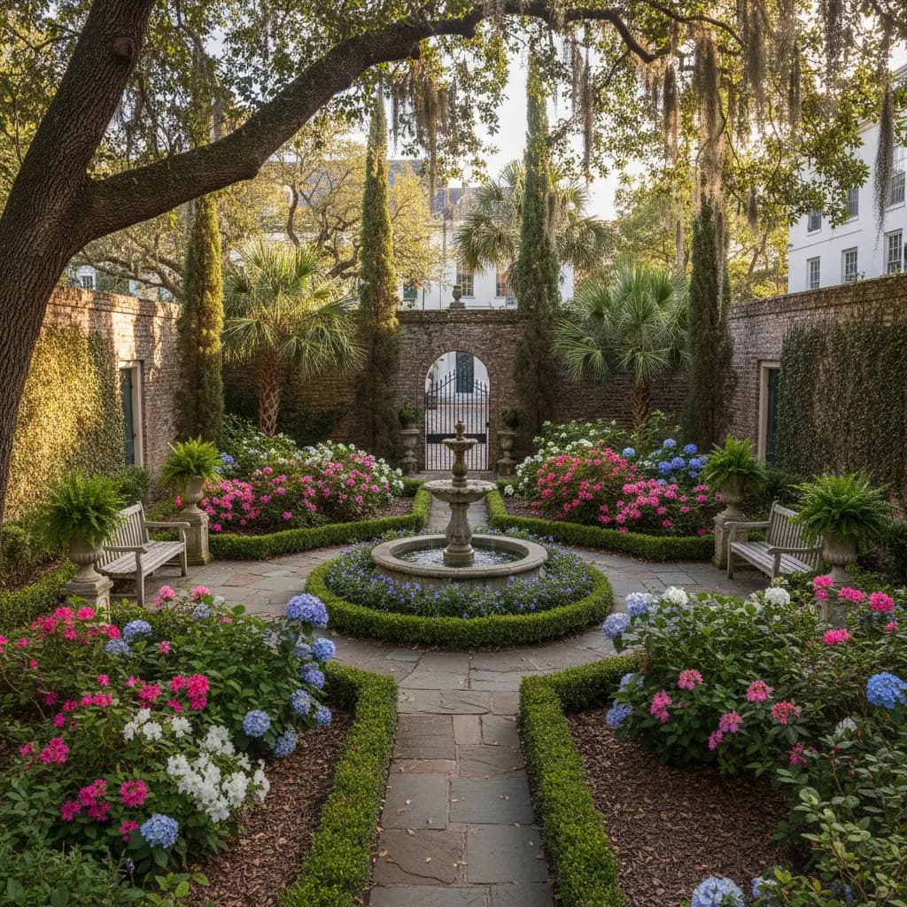 Charleston Courtyard landscaping style