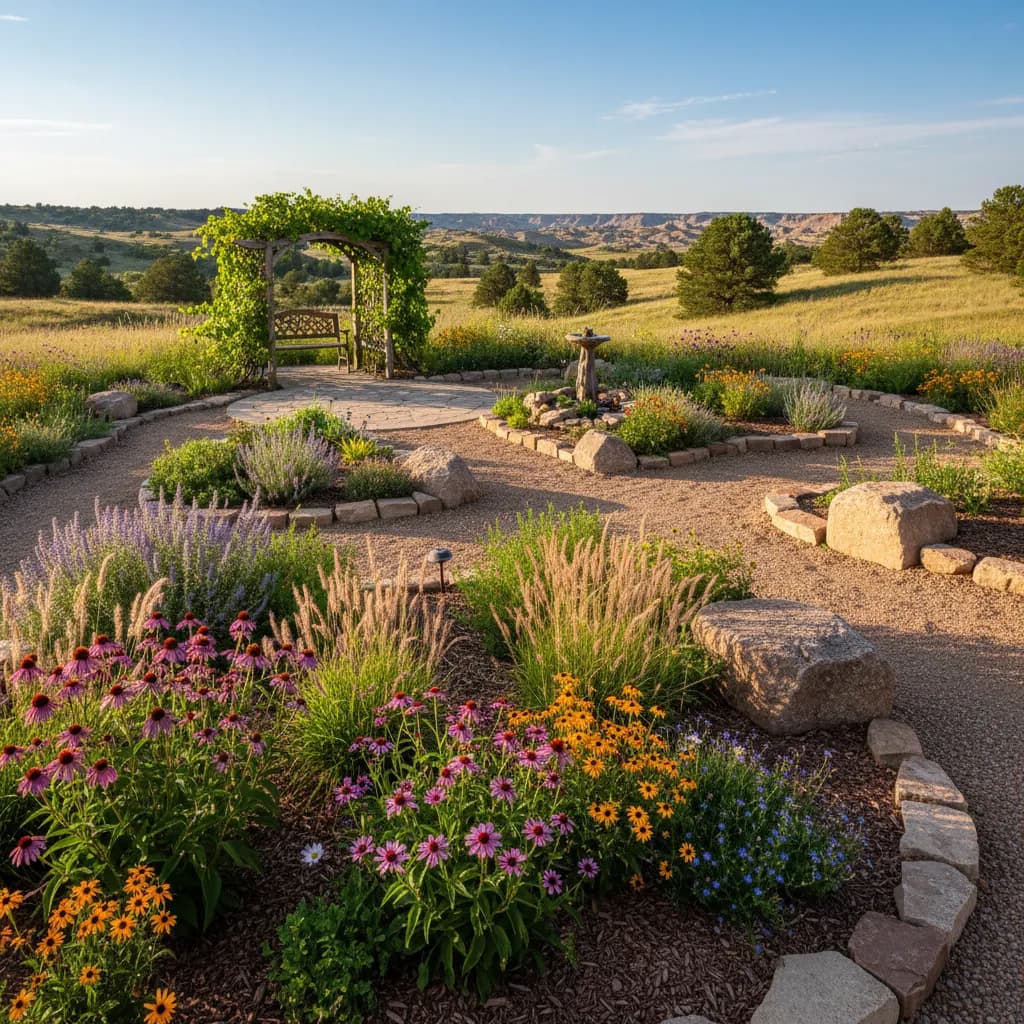 South Dakota native garden landscape