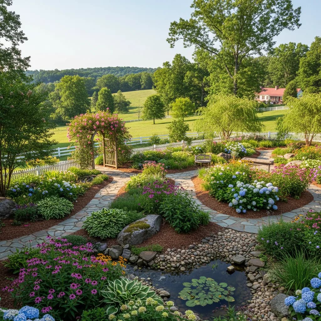 Tennessee native garden landscape