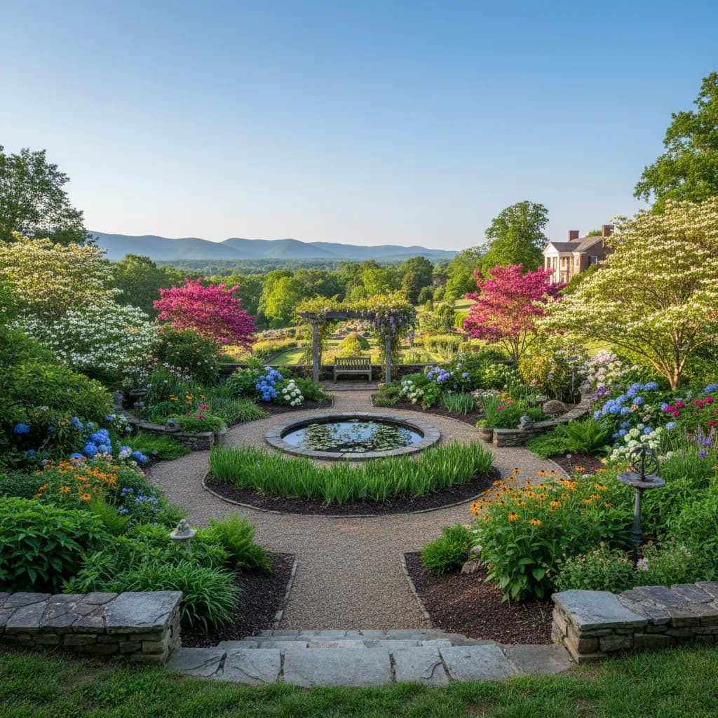 Virginia native garden landscape