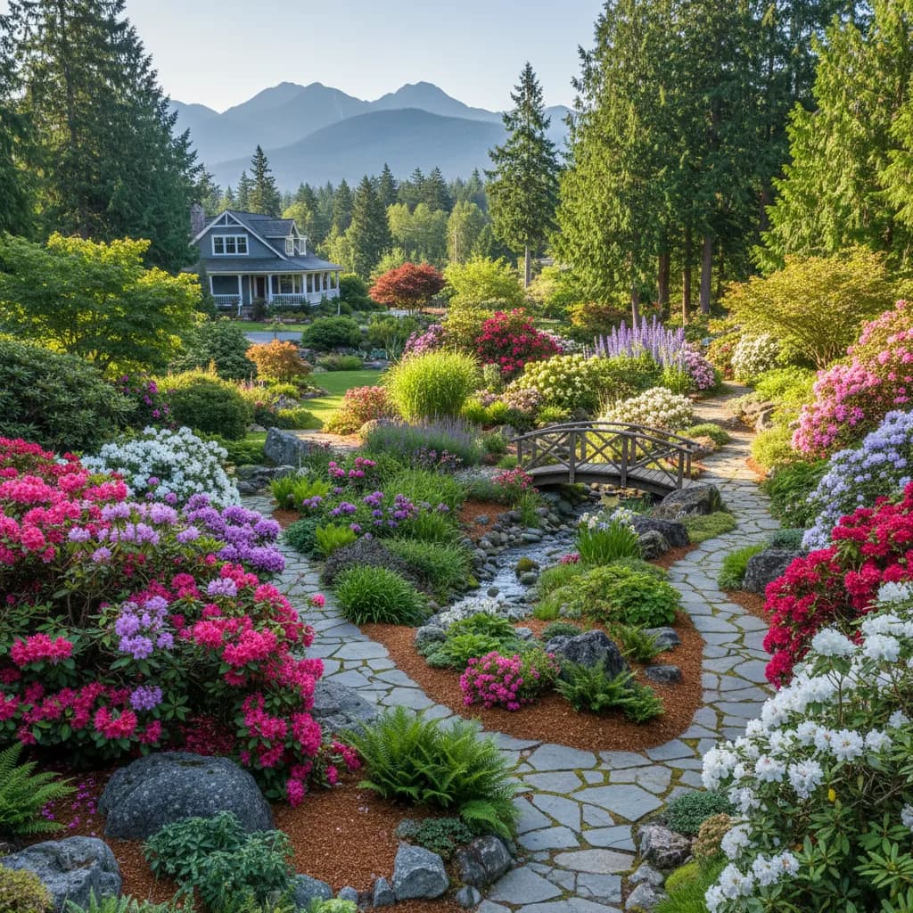 Washington native garden landscape