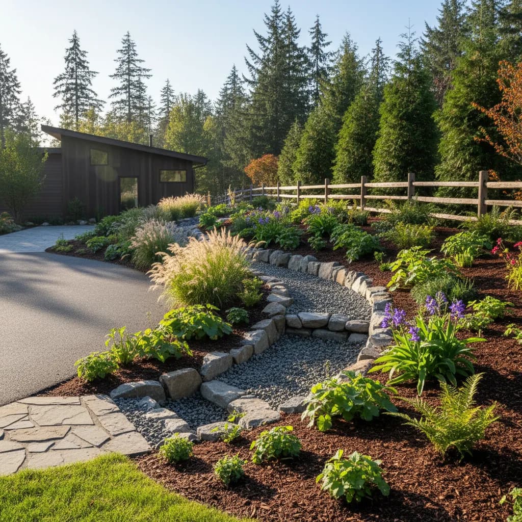 Modern Rain Garden landscaping style