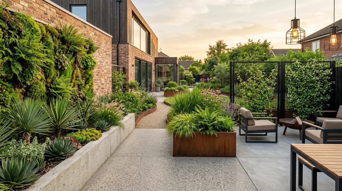 Industrial Modern garden design style