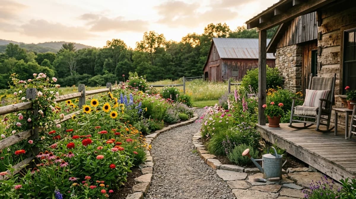 Rustic Country garden design style