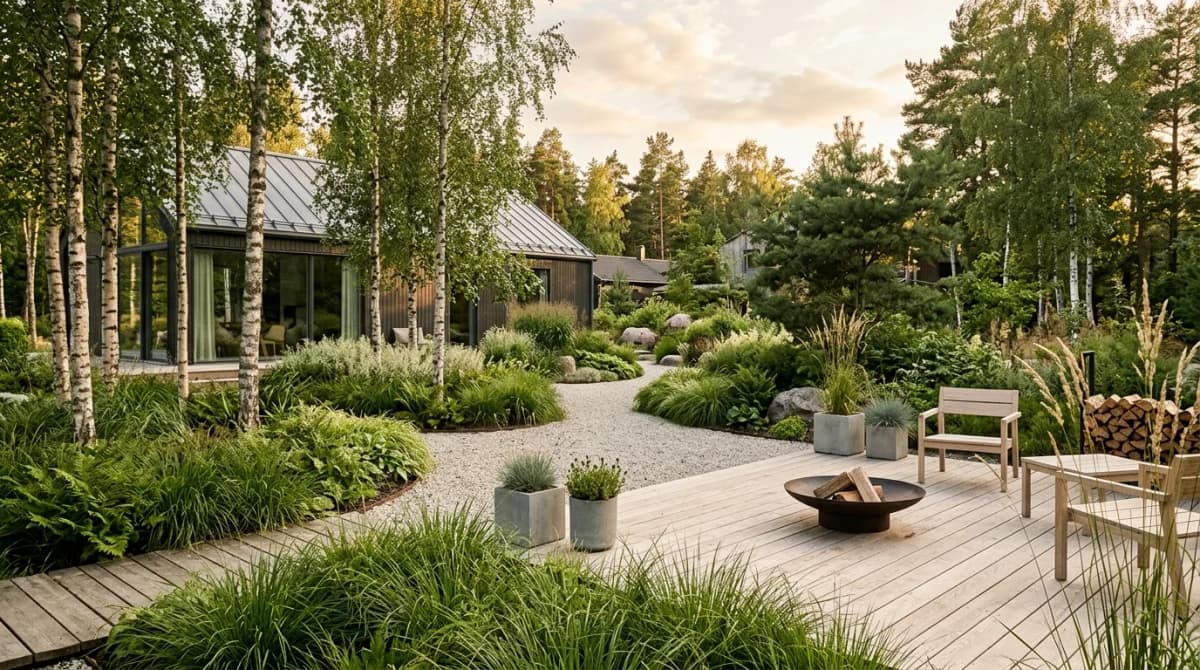 Scandinavian garden design style