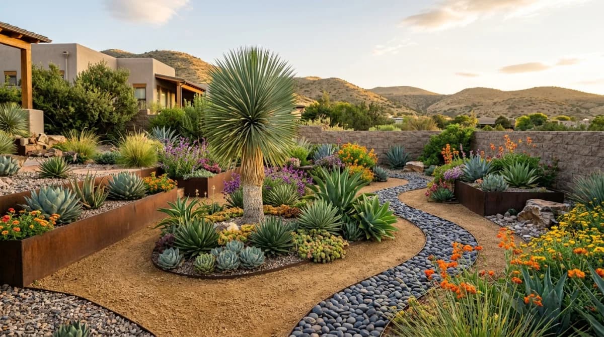 Xeriscaping garden design style